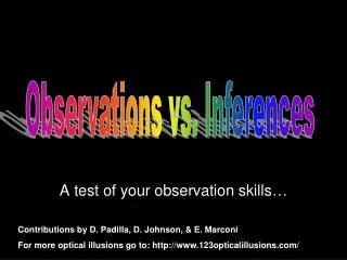 a test of your observation skills