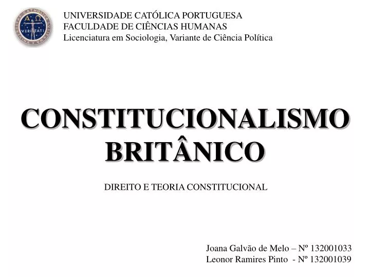 constitucionalismo brit nico