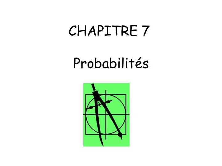 chapitre 7 probabilit s