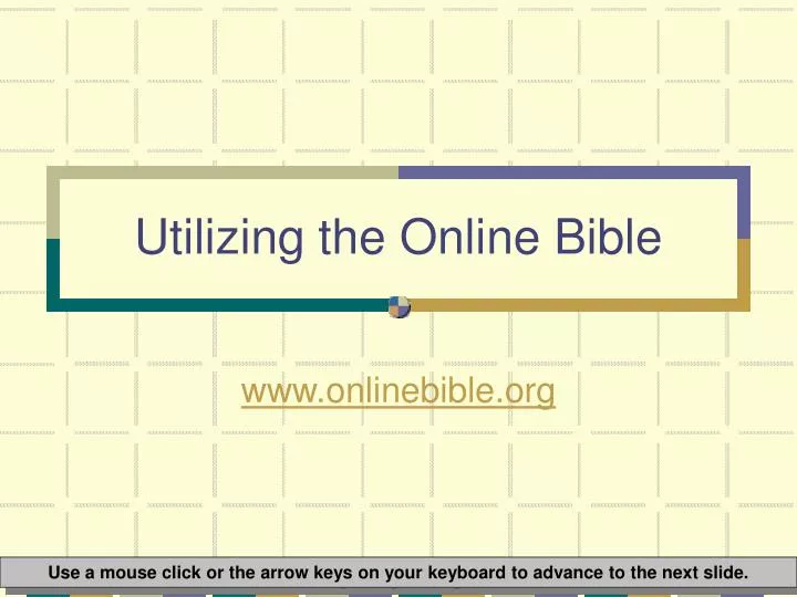 utilizing the online bible