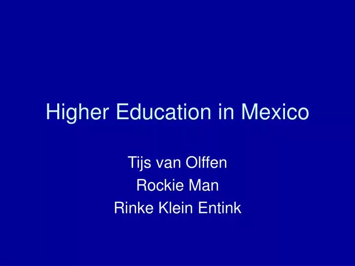 higher education in mexico