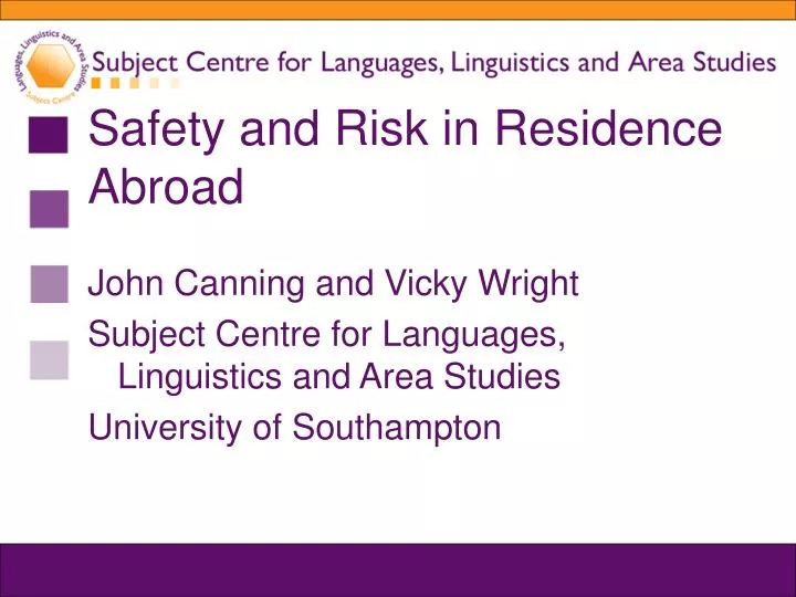 safety and risk in residence abroad