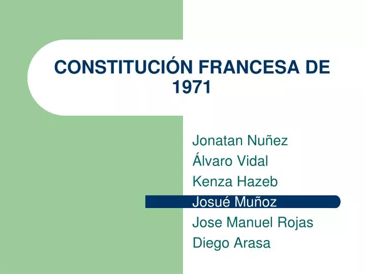 constituci n francesa de 1971