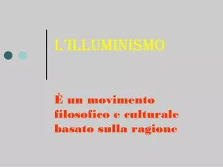 l illuminismo
