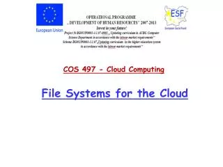 File Systems for the Cloud