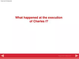 What happened at the execution of Charles I?