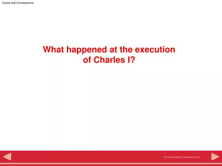 what happened at the execution of charles i