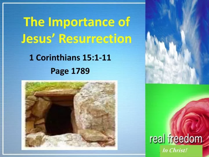 the importance of jesus resurrection