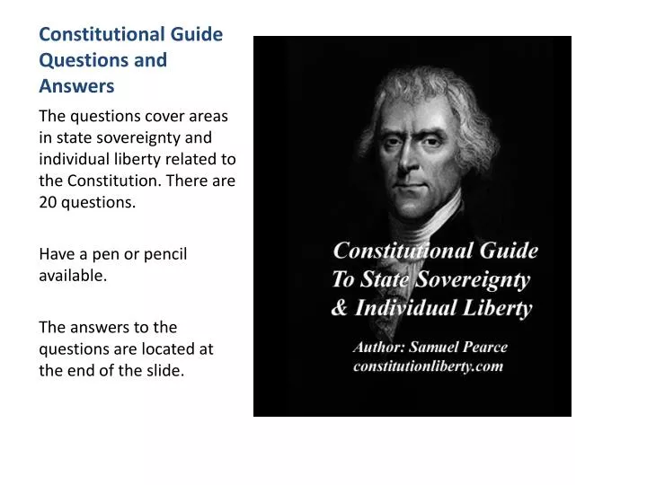 constitutional guide questions and answers
