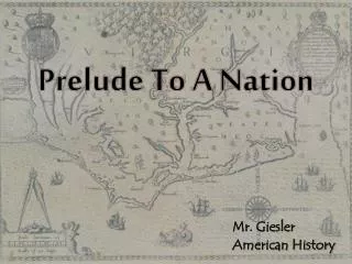 Prelude To A Nation