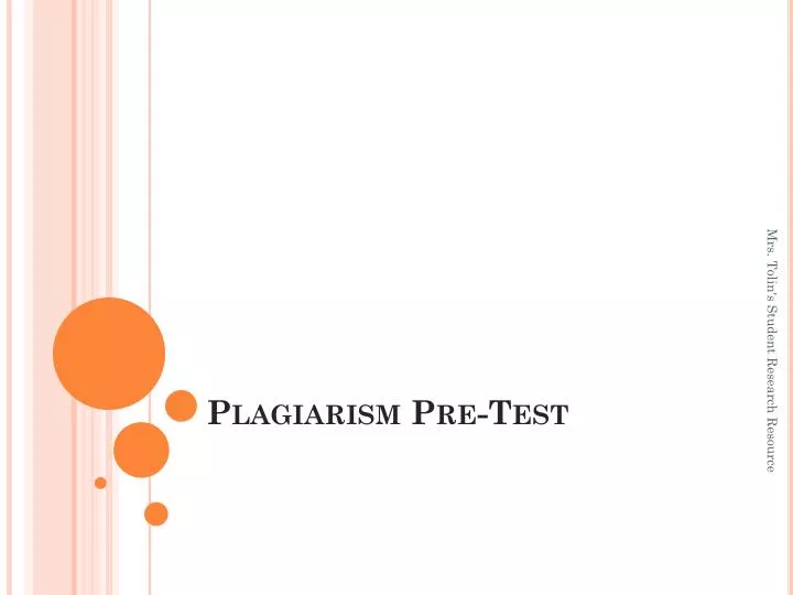 plagiarism pre test
