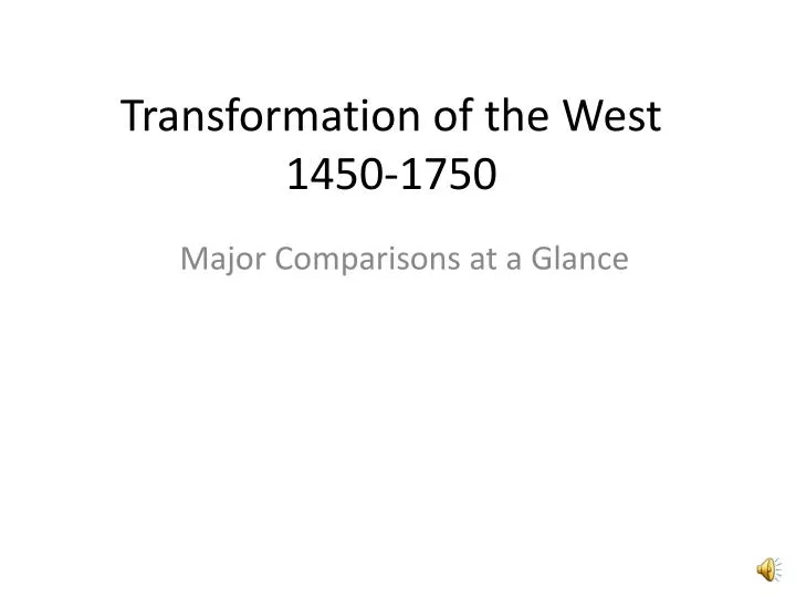 transformation of the west 1450 1750