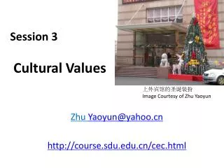 Session 3 Cultural Values