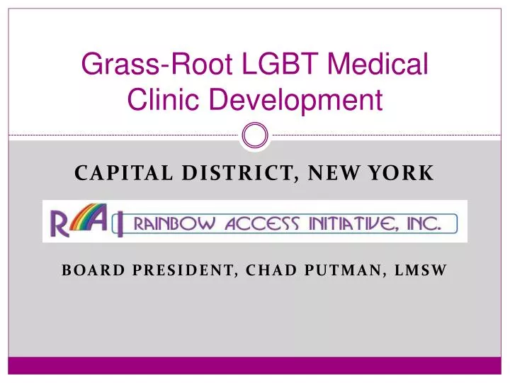 grass root lgbt medical clinic development