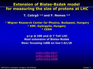 E xtension of Bialas-Bzdak model for measuring the size of protons at LHC