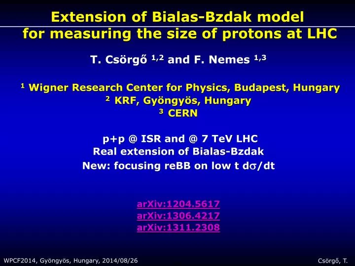 e xtension of bialas bzdak model for measuring the size of protons at lhc