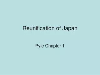 Reunification of Japan