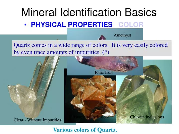 mineral identification basics