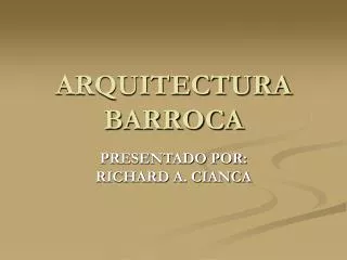 arquitectura barroca