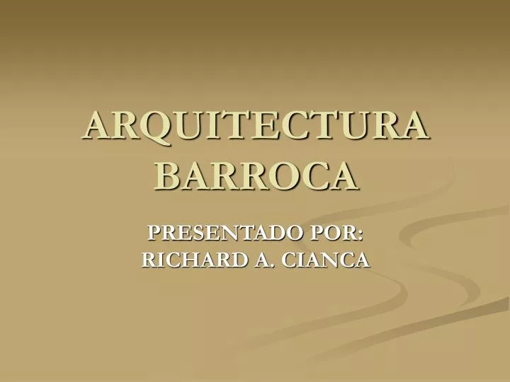 arquitectura barroca