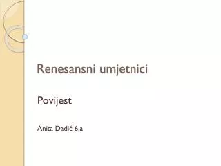 renesansni umjetnici