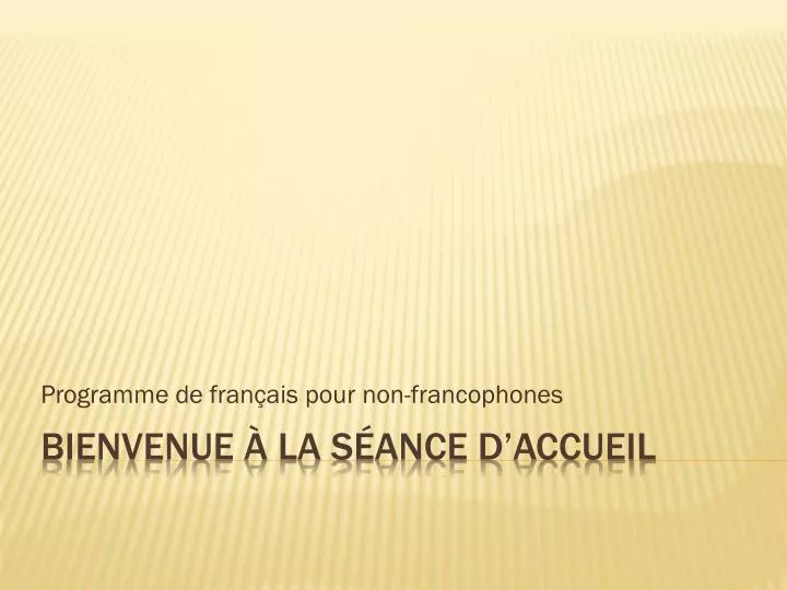 programme de fran ais pour non francophones