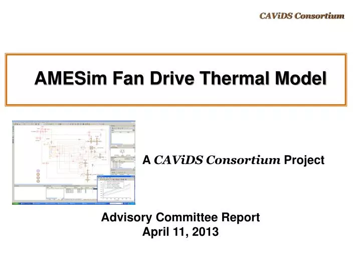 amesim fan drive thermal model
