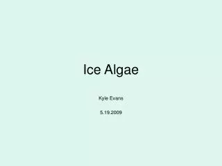 Ice Algae