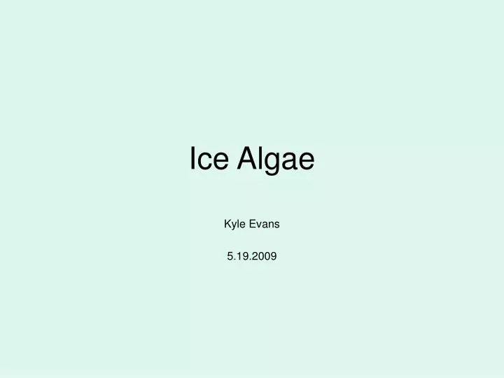 ice algae