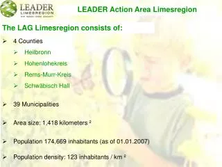 The LAG Limesregion consists of:
