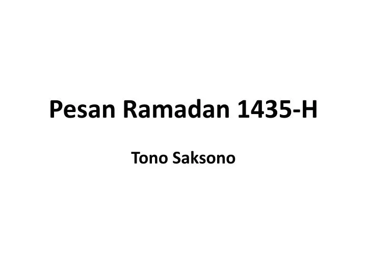 pesan ramadan 1435 h