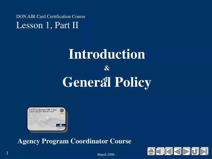 don air card certification course lesson 1 part ii