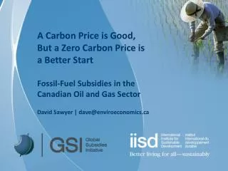 A Carbon Price is Good, But a Zero Carbon Price is a Better Start Fossil-Fuel Subsidies in the