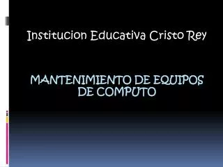 institucion educativa cristo rey