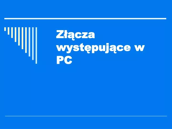 z cza wyst puj ce w pc