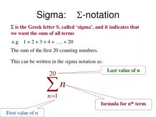 Sigma: ?-notation