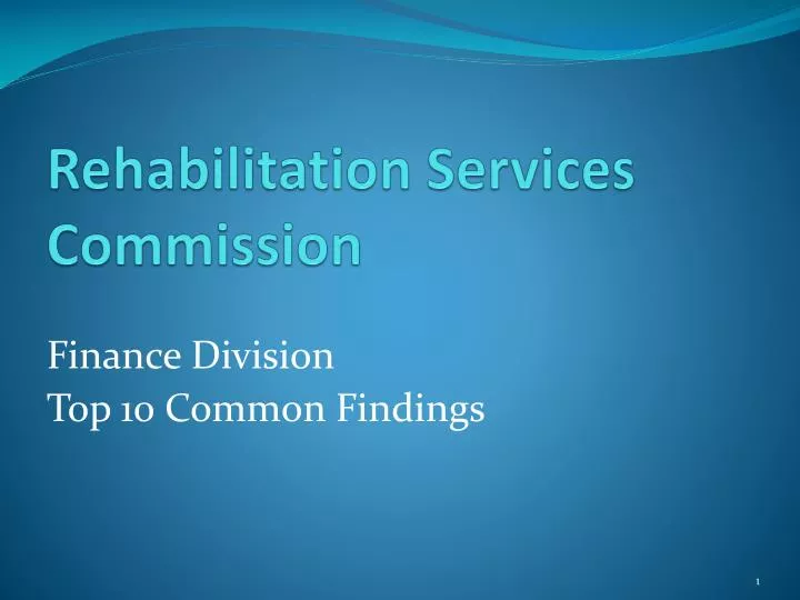 rehabilitation services commission