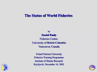 The Status of World Fisheries