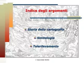 indice degli argomenti