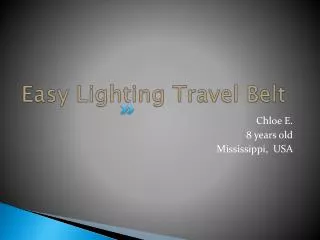 Easy Lighting Travel Belt