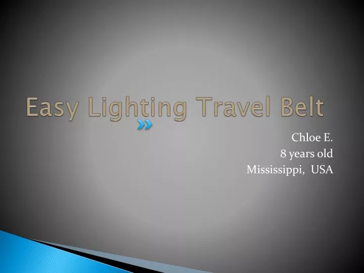 easy lighting travel belt