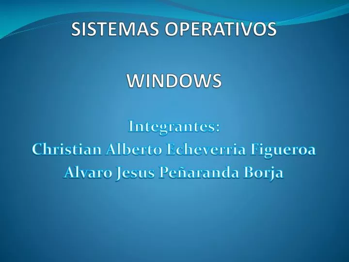 sistemas operativos windows