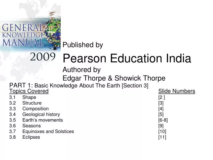 published by pearson education india authored by edgar thorpe showick thorpe