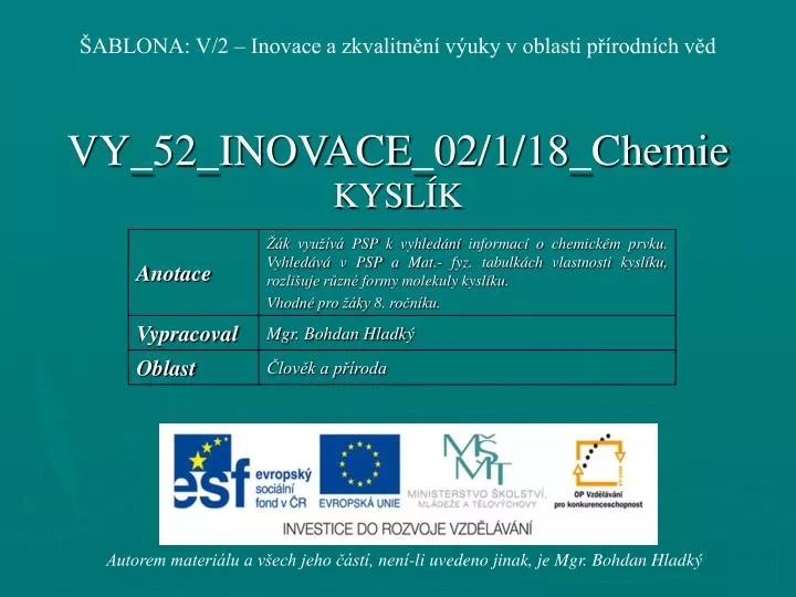 vy 52 inovace 02 1 18 chemie