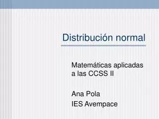 distribuci n normal