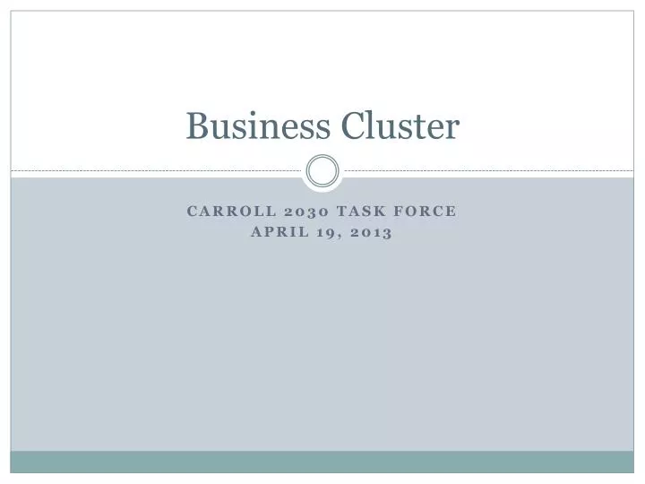 business cluster