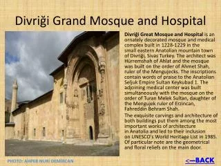 Divri?i Grand Mosque and Hospital