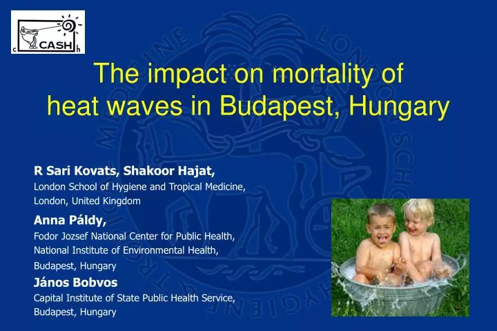 the impact on mortality of heat waves in budapest hungary