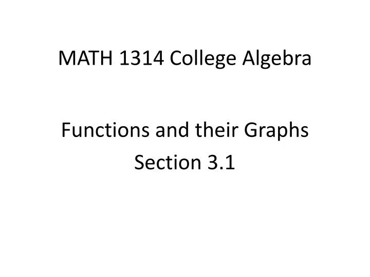 math 1314 college algebra