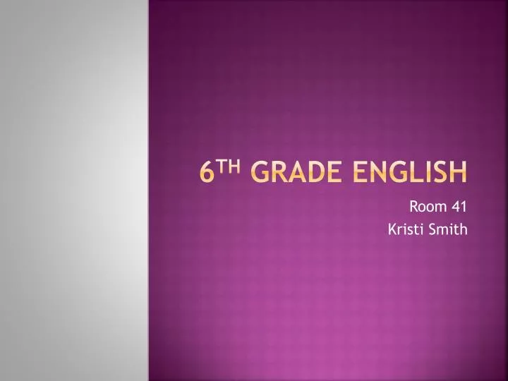6 th grade english